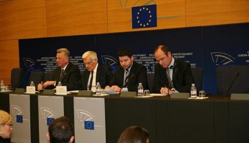 Schmitt Pál és Jerzy Buzek sajtótájékoztatója
